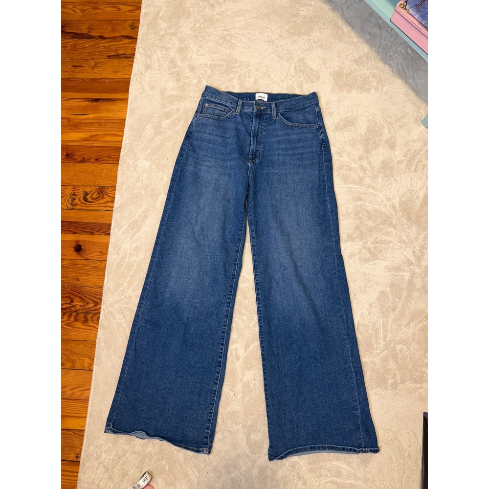 Hudson Jolene High Rise Wide Leg Jeans Alexandra Wash Blue Denim Size 28